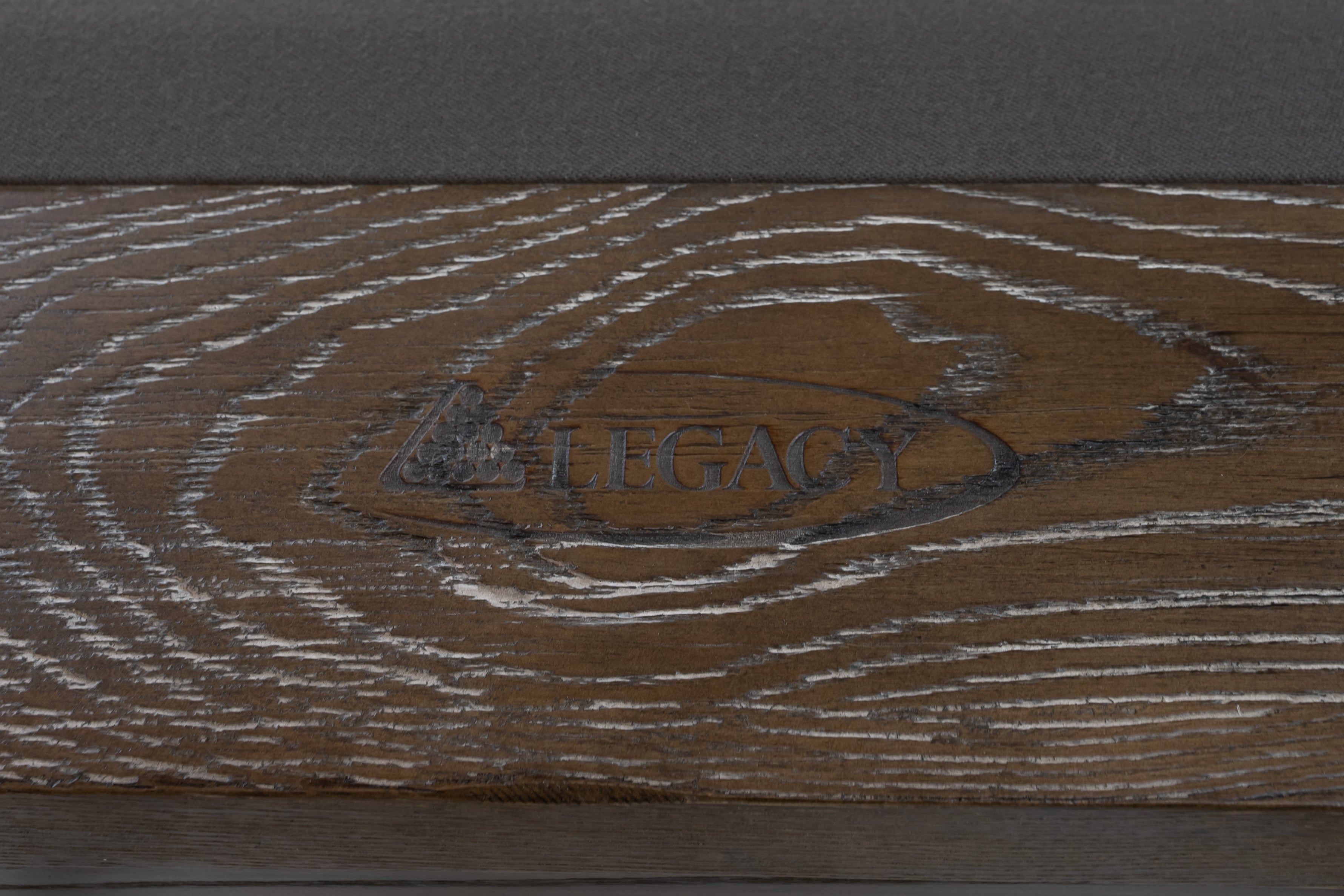 Legacy Billiards Baylor pool table – Baylor BT SM Logo Rail Closeup