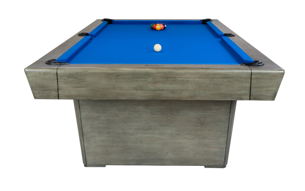 Legacy Billiards Conasauga pool table – Conasauga BT End View With Racked Balls