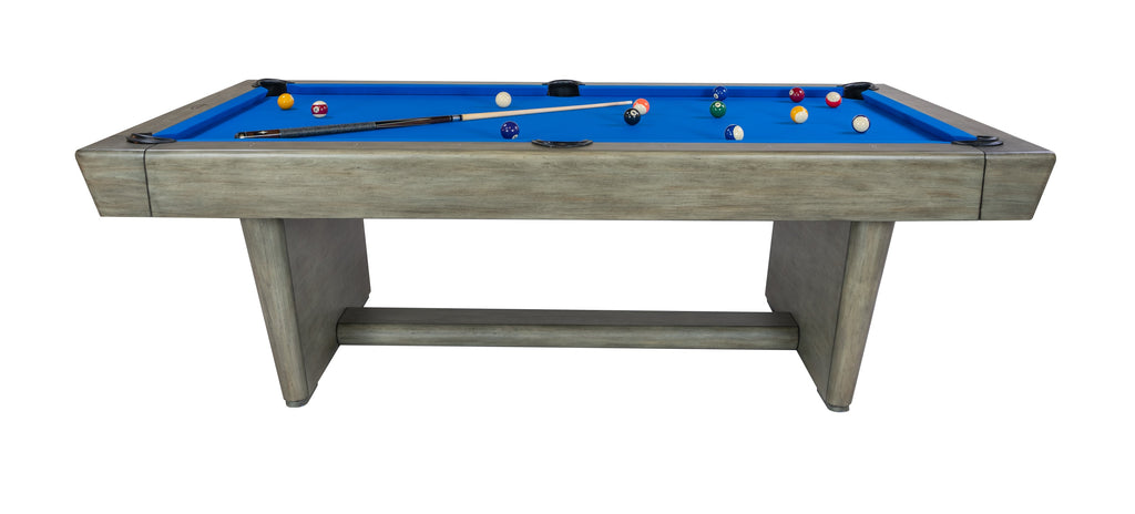 Legacy Billiards Conasauga pool table – Conasauga BT Side View With Pool Balls Cue