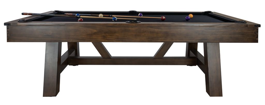 Legacy Billiards Emory pool table – Emory BT GS Side View Pool Balls Cues