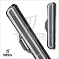 Katana KATC04 Case - White and Grey Stripe with Orange Katana Logo, Black Trim with Orange stitching