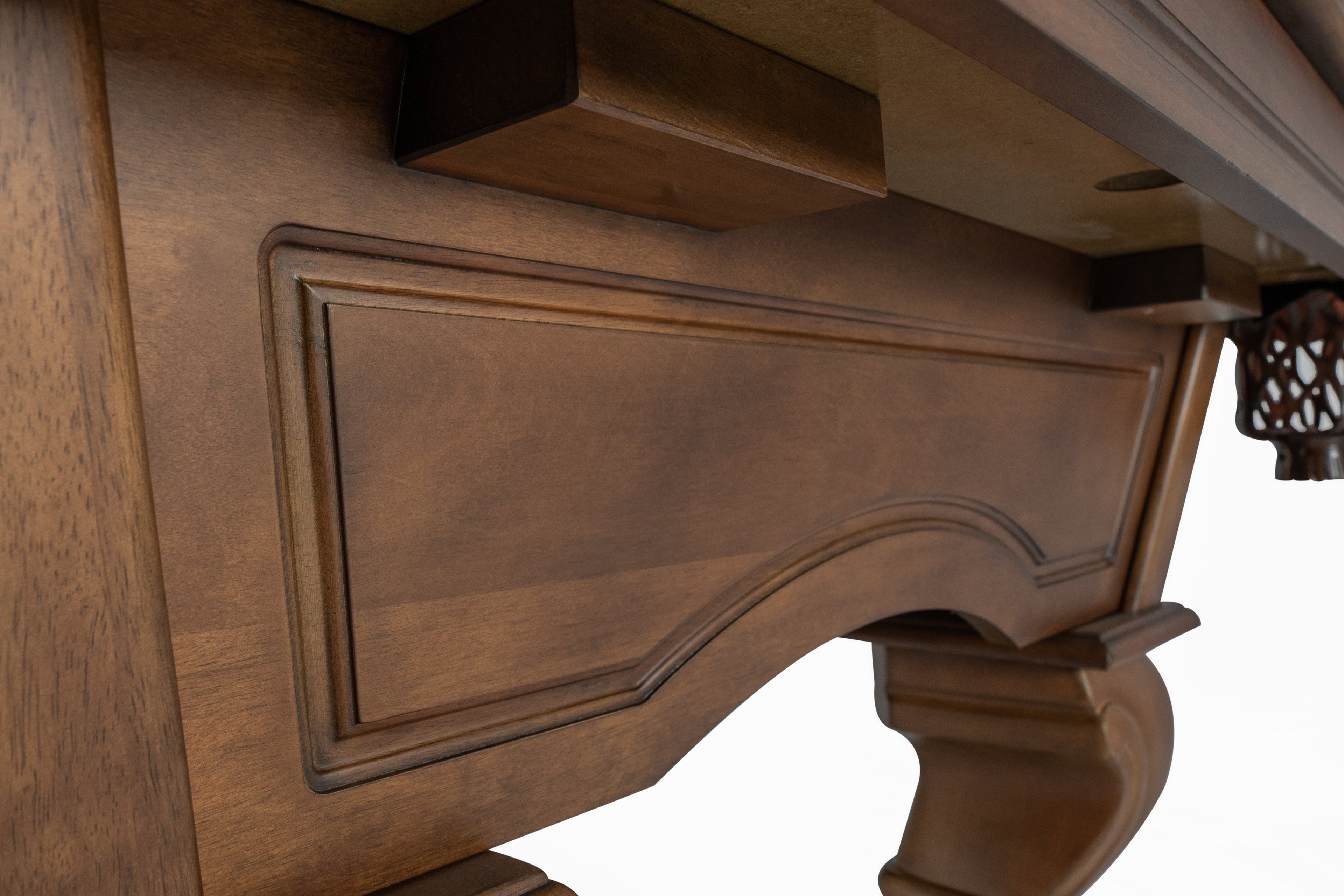 Legacy Billiards Mallory pool table – Mallory BT 56WA End Panel Closeup