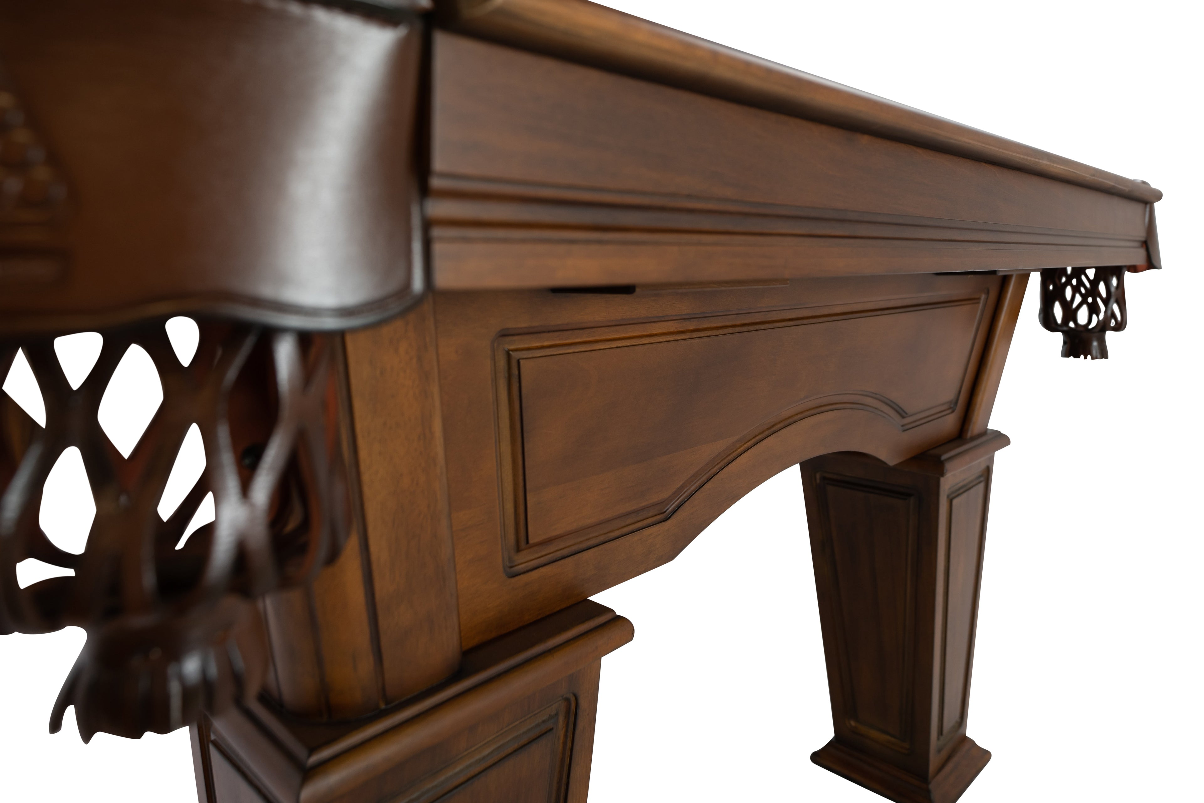 Legacy Billiards Mesa pool table – Mesa BT 56WA End Panel Closeup