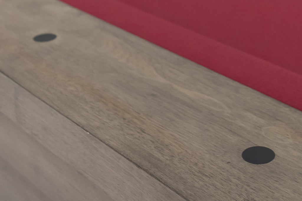Legacy Billiards Percy pool table – Percy BT OC Rail Closeup