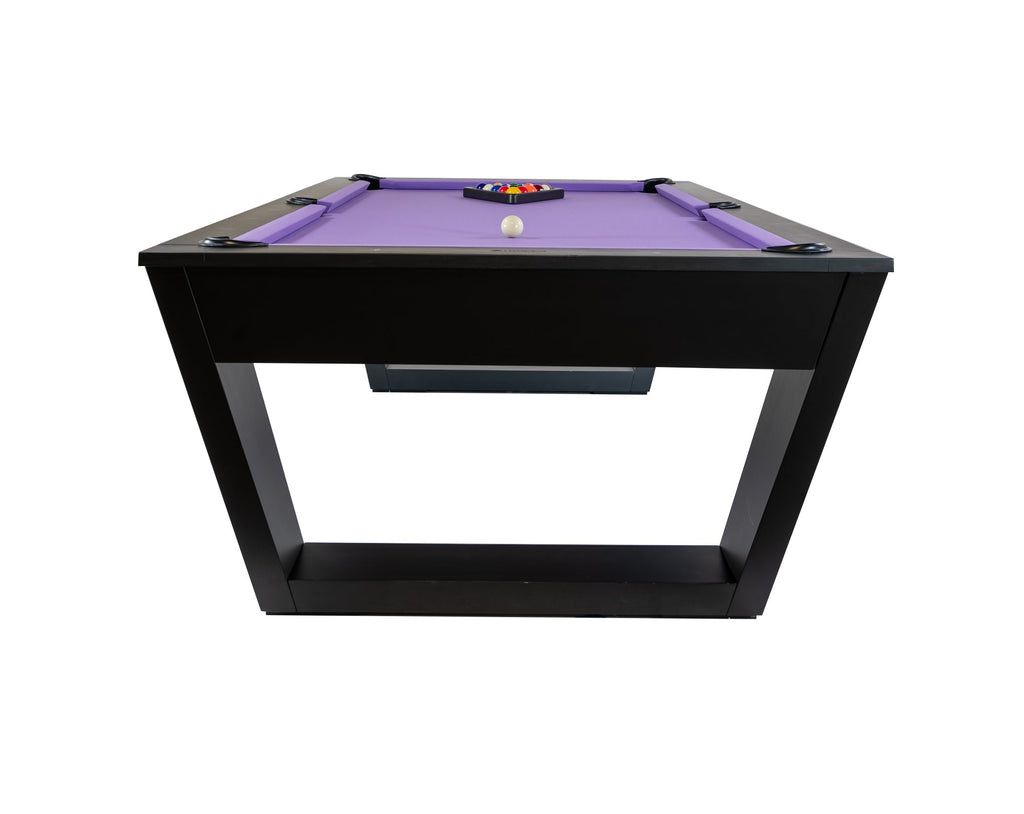 Legacy Billiards Tellico pool table – Tellico BT End View With Racked Pool Balls